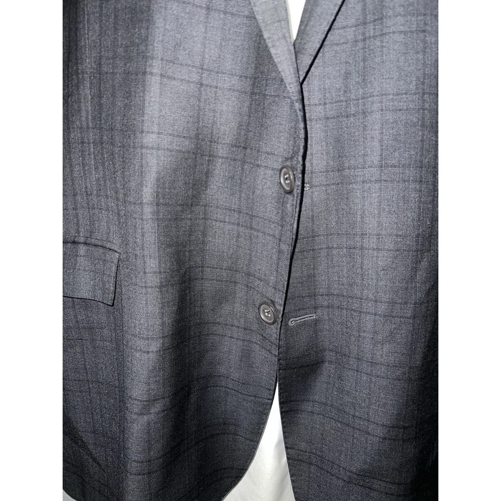 Brooks Brothers 1818 Regent Blazer Vitale Barberis Cashmere Windowpane 46R Blue